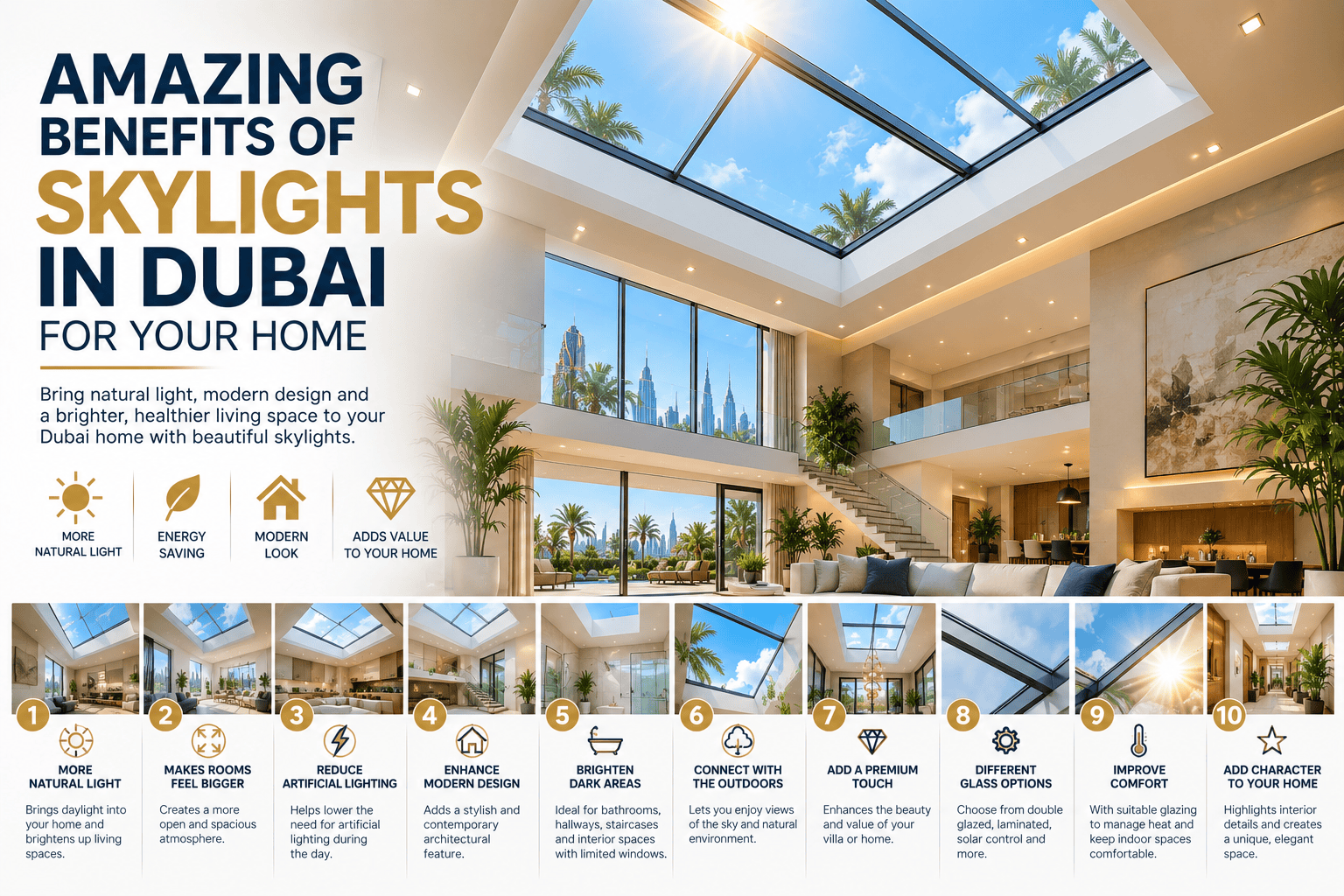 Amazing Benefits of Skylights in Dubai for Your Home